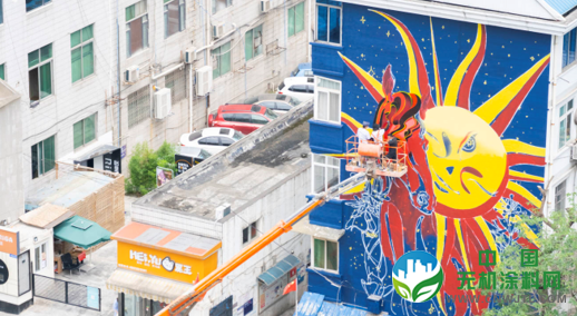 立邦携手中国90后艺术家在成都完成巨幅三国主题墙绘《赤兔之诚》 涂料在线,coatingol.com