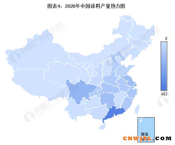 2021年中国涂料行业市场供给现状及区域竞争格局分析 占全球涂料产量近3成 中国无机涂料网,coatingol.com